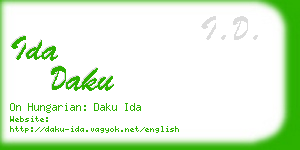 ida daku business card